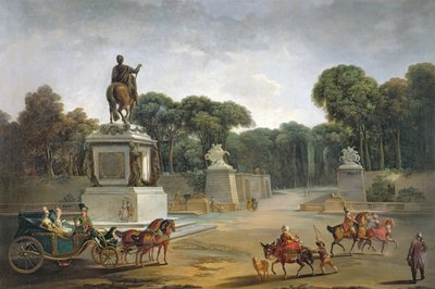 The Entrance to the Tuileries from the Place Louis XV in Paris by Jacques Philippe Joseph de Saint Quentin
